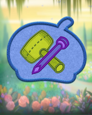 Blue Sculpture Badge - Pogo Mini-Golf