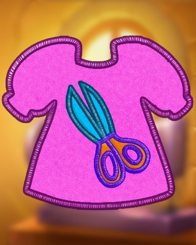 Pink Cutting Pattern Badge - Card Scramble: Viola's Diner Pink Cutting Pattern Badge - Card Scramble: Viola's Diner