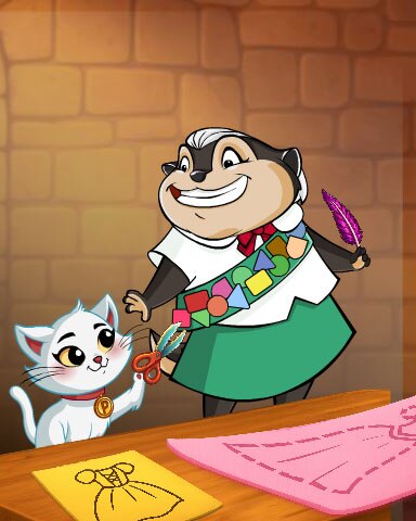 Cutting Pattern Badge - Lucky Cat Bingo Cutting Pattern Badge - Lucky Cat Bingo