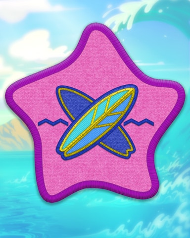 Violet Surfing Badge - Peggle Blast HD