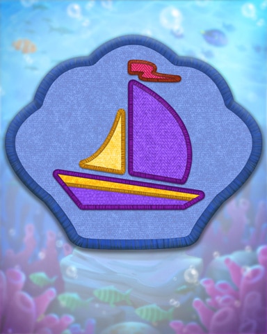 Blue Sailing Badge - Quinn's Aquarium