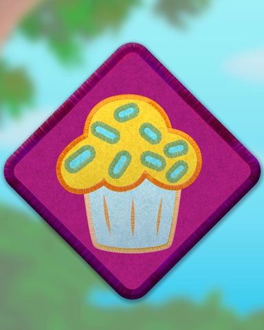 Yellow Cupcake Badge - Solitaire Blitz