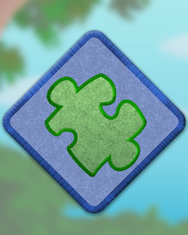 Green Puzzle Piece Badge - Poppit! Bingo