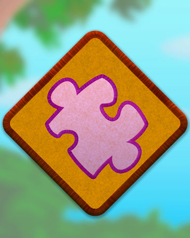 Pink Puzzle Piece Badge - Sweet Tooth Town