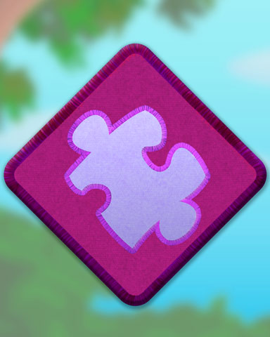 Blue Puzzle Piece Badge - Snowbird Solitaire