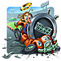 Pogo Time's Out Badge