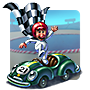 Pogo Checkered Flag Badge