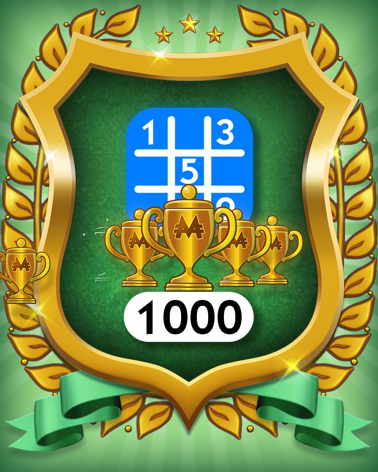 5-Trophy Beginner 1000 Badge - MONOPOLY Sudoku