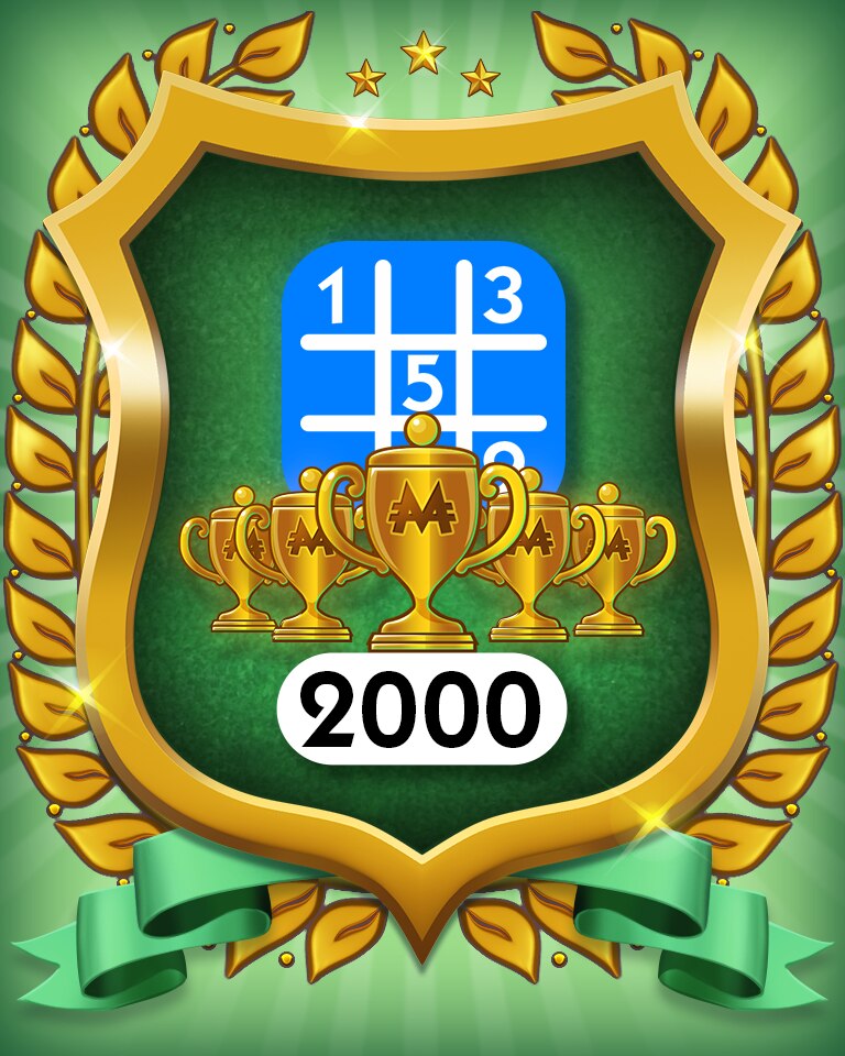 5-Trophy Beginner 2000 Badge - MONOPOLY Sudoku