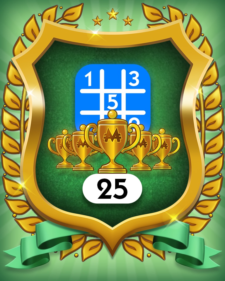 5-Trophy Beginner 25 Badge - MONOPOLY Sudoku