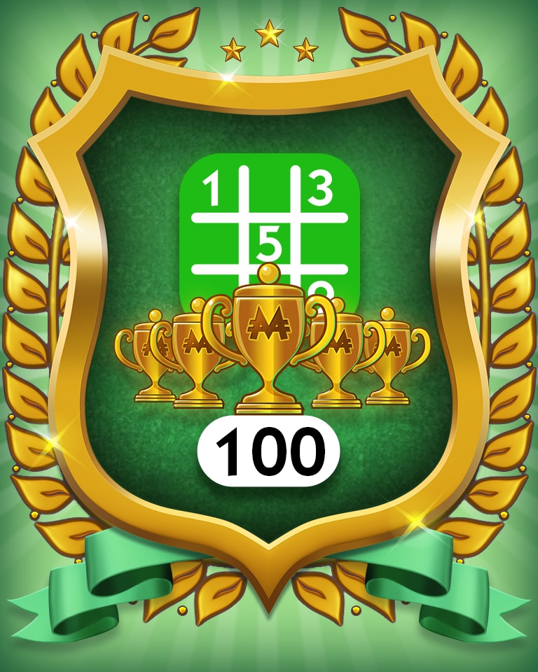 5-Trophy Easy 100 Badge - MONOPOLY Sudoku