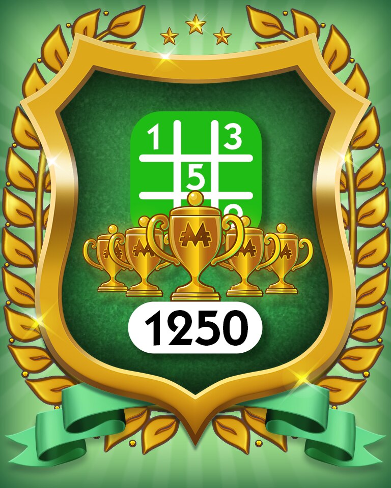 5-Trophy Easy 1250 Badge - MONOPOLY Sudoku