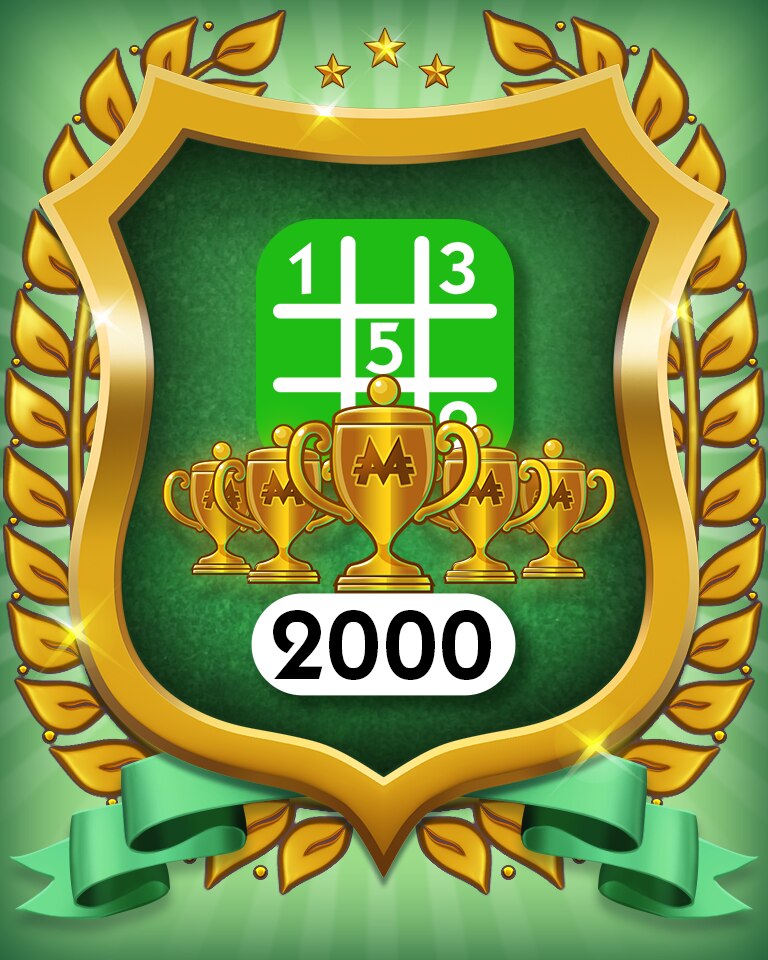 5-Trophy Easy 2000 Badge - MONOPOLY Sudoku