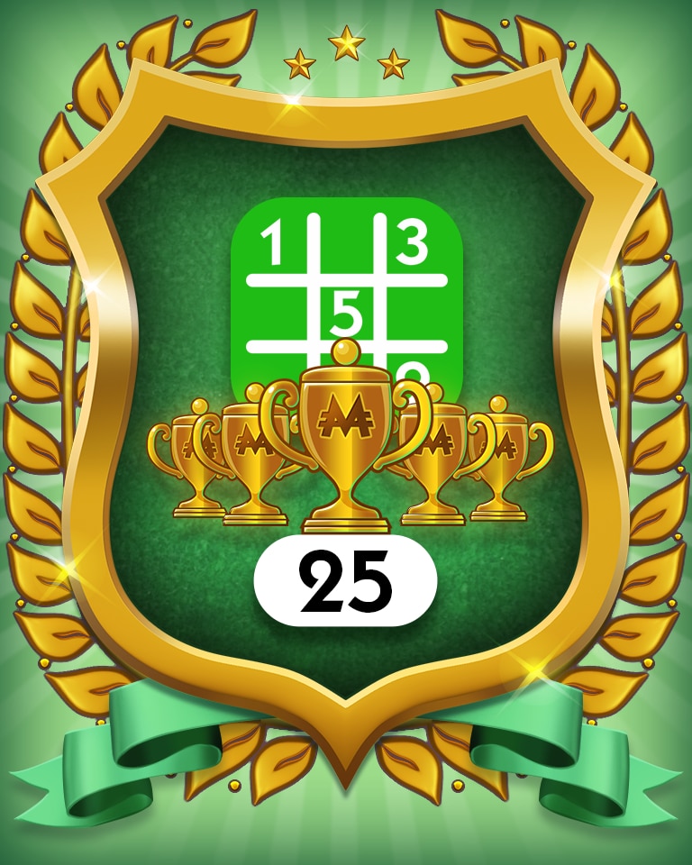 5-Trophy Easy 25 Badge - MONOPOLY Sudoku