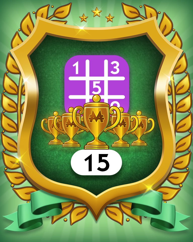 5-Trophy Expert 15 Badge - MONOPOLY Sudoku