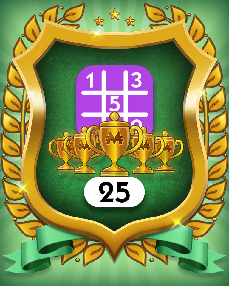 5-Trophy Expert 25 Badge - MONOPOLY Sudoku