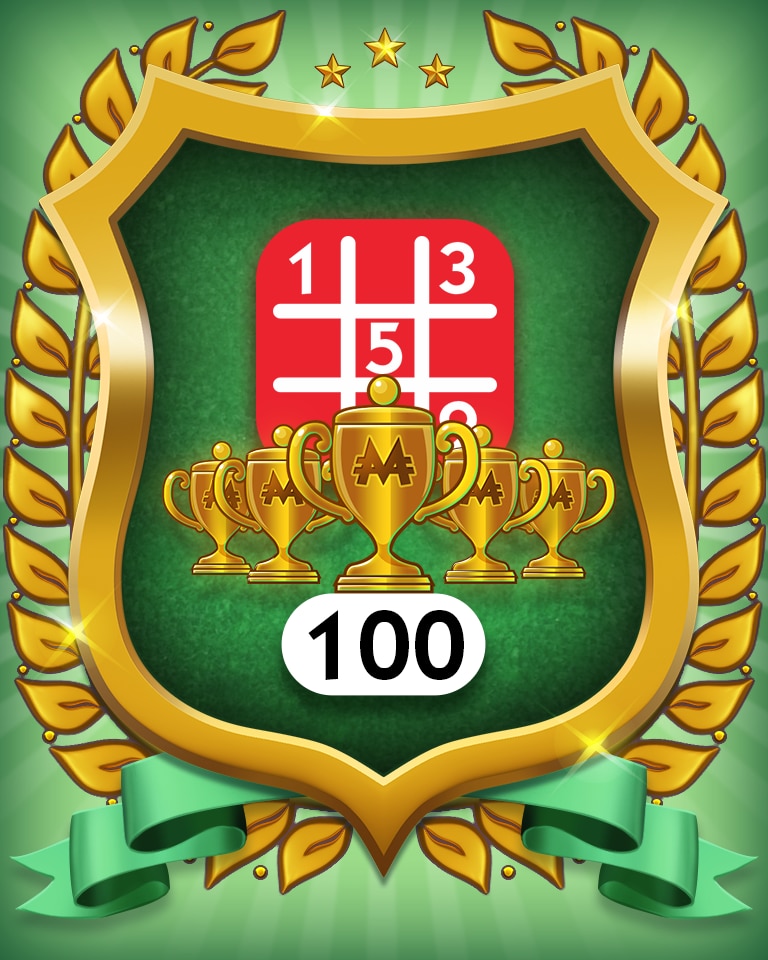 5-Trophy Hard 100 Badge - MONOPOLY Sudoku
