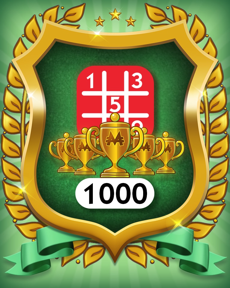 5-Trophy Hard 1000 Badge - MONOPOLY Sudoku