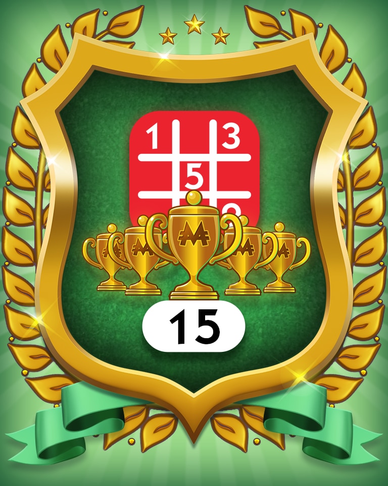 5-Trophy Hard 15 Badge - MONOPOLY Sudoku