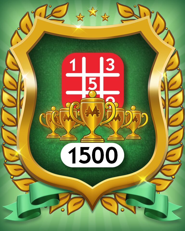 5-Trophy Hard 1500 Badge - MONOPOLY Sudoku
