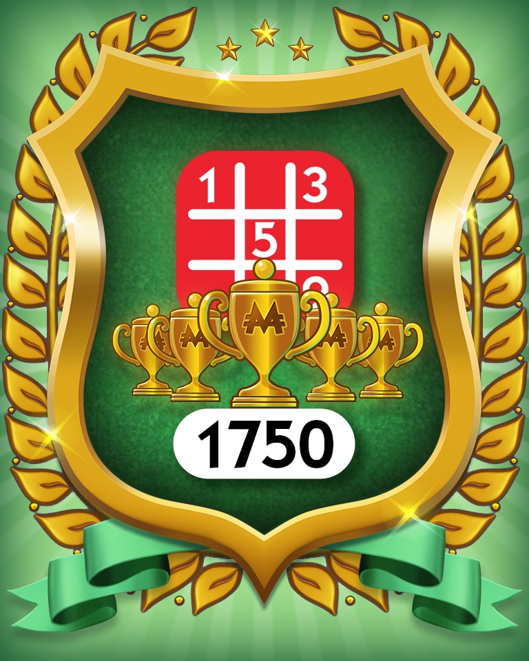 5-Trophy Hard 1750 Badge - MONOPOLY Sudoku