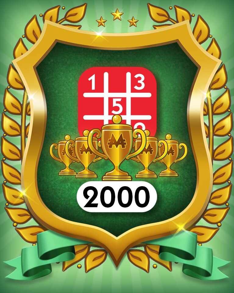 5-Trophy Hard 2000 Badge - MONOPOLY Sudoku