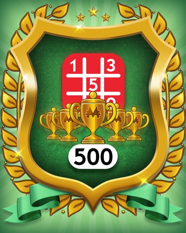 5-Trophy Hard 500 Badge - MONOPOLY Sudoku