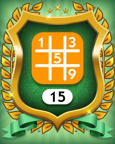 Medium 15 Badge - MONOPOLY Sudoku