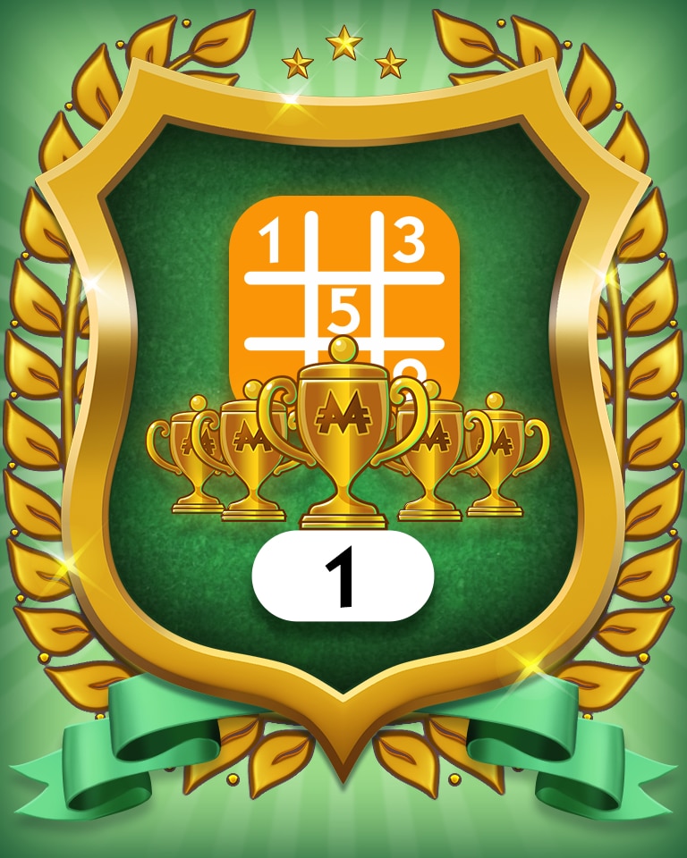 5-Trophy Medium 1 Badge - MONOPOLY Sudoku