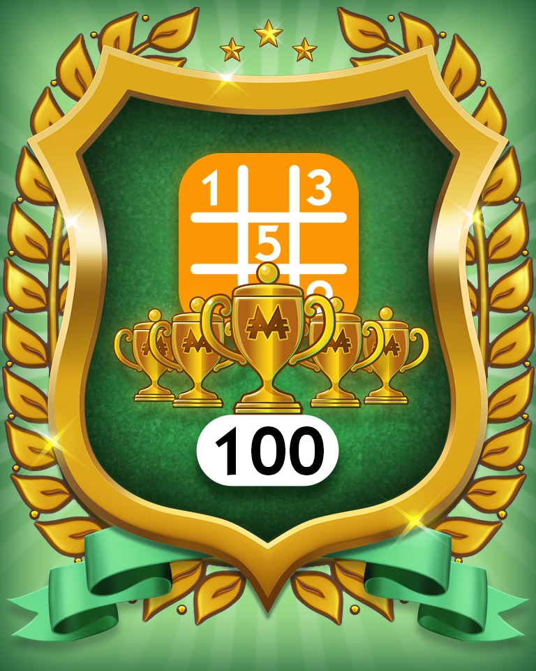 5-Trophy Medium 100 Badge - MONOPOLY Sudoku