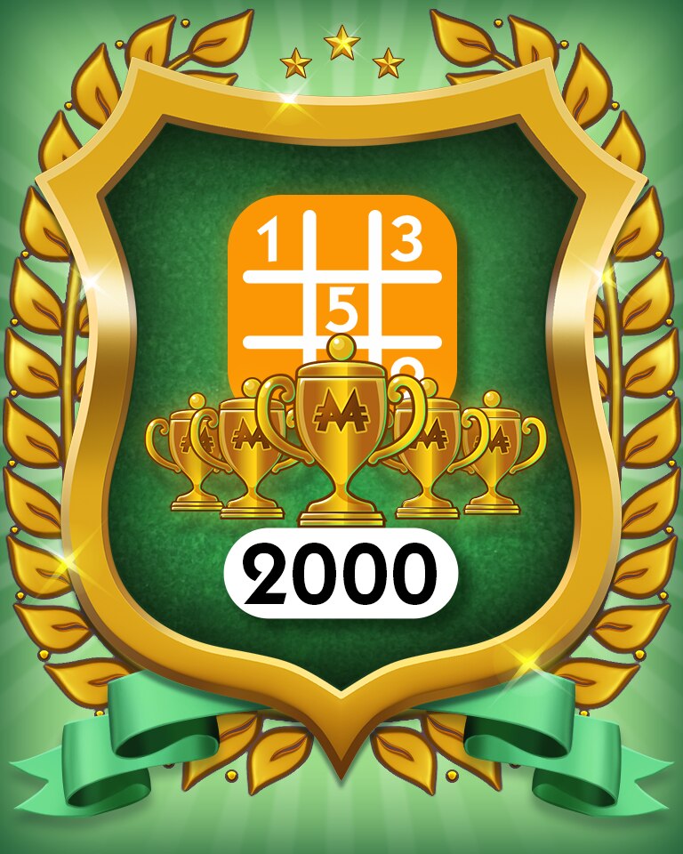 5-Trophy Medium 2000 Badge - MONOPOLY Sudoku