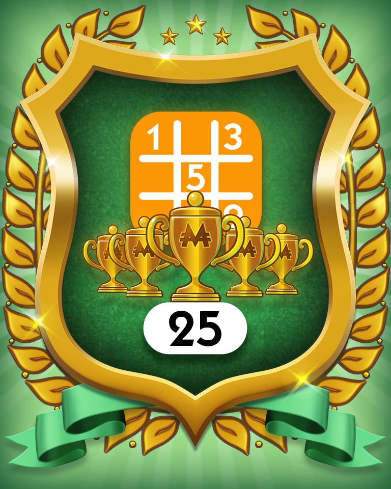 5-Trophy Medium 25 Badge - MONOPOLY Sudoku