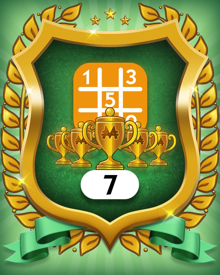 5-Trophy Medium 7 Badge - MONOPOLY Sudoku