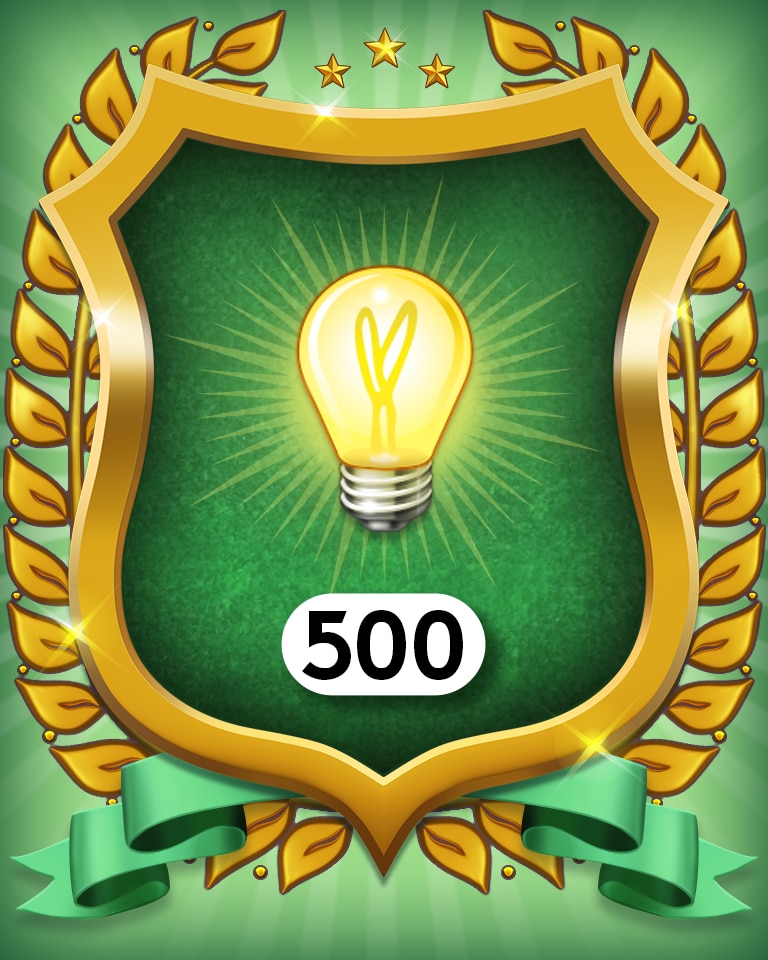 No Hints 500 Badge - MONOPOLY Sudoku
