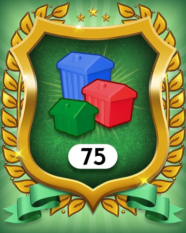 Property Investment 75 Badge - MONOPOLY Sudoku