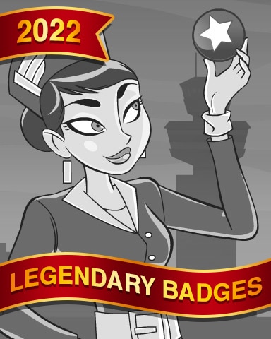 Lottso To Love Legendary Badge - Jet Set Solitaire