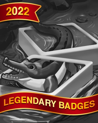 Two-Part Croc Legendary Badge - Mahjong Safari HD