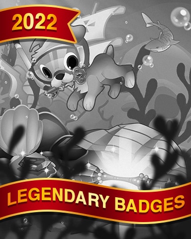 Diving Doggy Legendary Badge - Solitaire Blitz