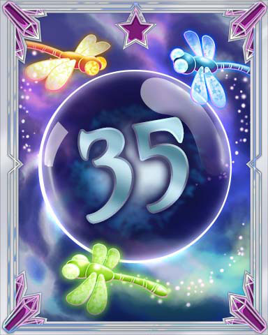 Magic Dragonfly 35 Badge - Solitaire Gardens