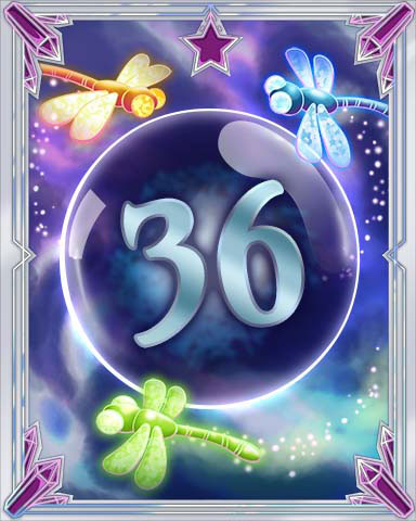 Magic Dragonfly 36 Badge - Solitaire Gardens