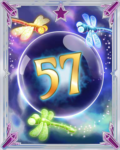 Magic Dragonfly 57 Badge - Tri-Peaks Solitaire HD