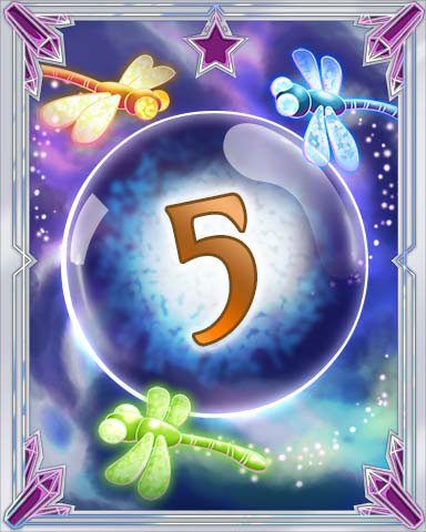 Magic Dragonfly 5 Badge - Jet Set Solitaire