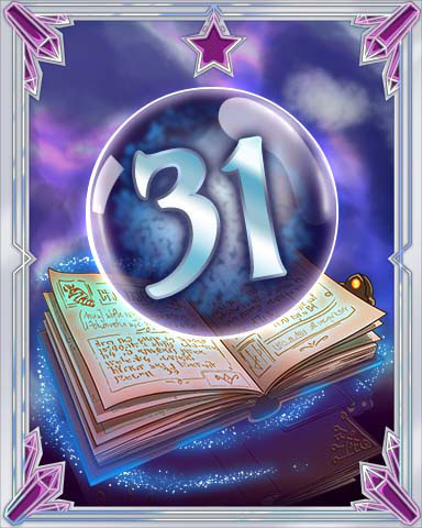 Spellbook Vol. 31 Badge - Jet Set Solitaire