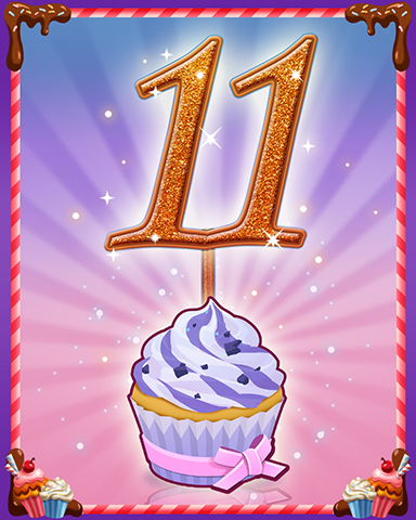 Vanilla Cupcake #11 Badge - Snowbird Solitaire