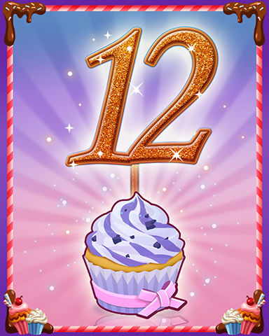 Vanilla Cupcake #12 Badge - Snowbird Solitaire