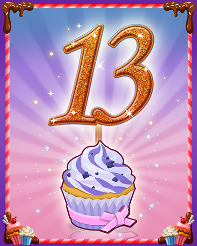 Vanilla Cupcake #13 Badge - Mahjong Sanctuary