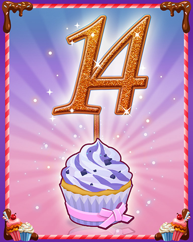 Vanilla Cupcake #14 Badge - Mahjong Sanctuary