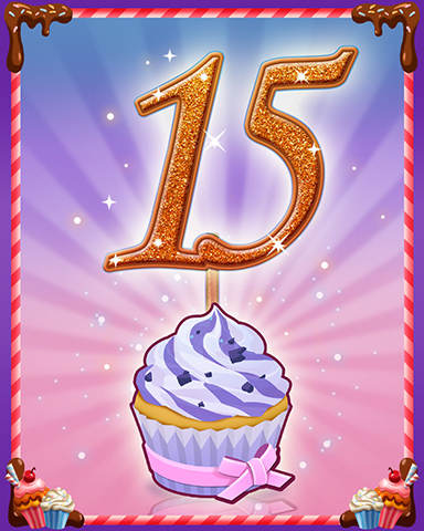 Vanilla Cupcake #15 Badge - Mahjong Sanctuary