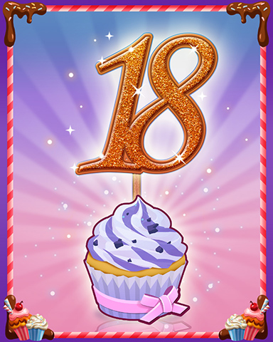 Vanilla Cupcake #18 Badge - Mahjong Sanctuary