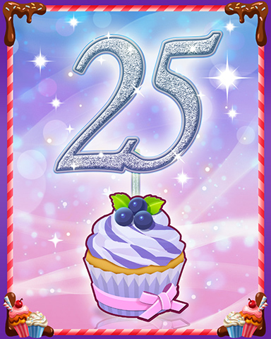 Vanilla Cupcake #25 Badge - Poppit! Bingo